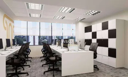 Andar corporativo para alugar, 330 m² por r$ 46.000,00/mês - cidade monções - são paulo/sp