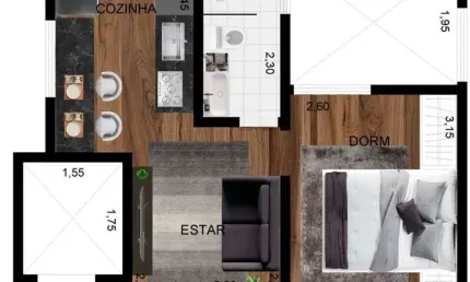 Apartamento com 1 quarto à venda no Campo Grande, São Paulo 