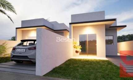 CASA NOVA 02 QUARTOS SENDO 01 SUÍTE - 53,86M² DE ÁREA CONSTRUÍDA - 180M² DE TERRENO - BALN. JARDIM DA BARRA