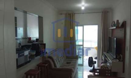 Apartamento com 1 quarto à venda na Avenida Juscelino Kubitschek de Oliveira, Vila Caiçara, Praia Grande, 53 m2 por R$ 350.000
