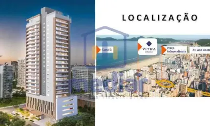 Apartamento com 3 quartos à venda na Rua Carlos Afonseca, Gonzaga, Santos, 126 m2 por R$ 2.190.000