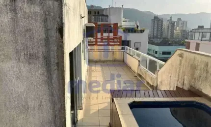 Cobertura com 2 quartos à venda na avenida abílio dos santos branco, jardim praiano, guarujá, 208 m2 por r$ 480.000