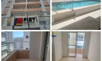 Apartamento com 2 dormitórios à venda, 57 m² por R$ 450.000,00 - Guilhermina - Praia Grande/SP
