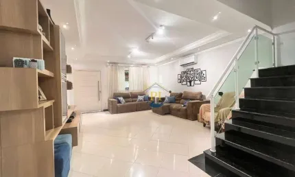 Sobrado com 3 dormitórios à venda, 121 m² por r$ 630.000,00 - balneário pires - praia grande/sp
