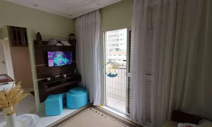 Apartamento com 1 dormitório à venda, 42 m² por r$ 230.000 - aviação - praia grande/sp
