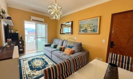 Apartamento com 2 dormitórios à venda, 78 m² por r$ 550.000 - caiçara - praia grande/sp