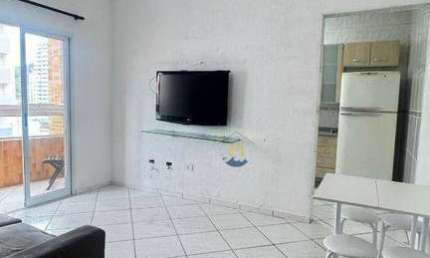 Apartamento com 1 dormitório para alugar, 50 m² por R$ 2.400/mês - Canto do Forte - Praia Grande/SP
