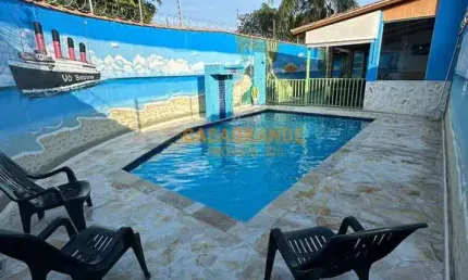 Salão de festas com piscina no portal do santa ines