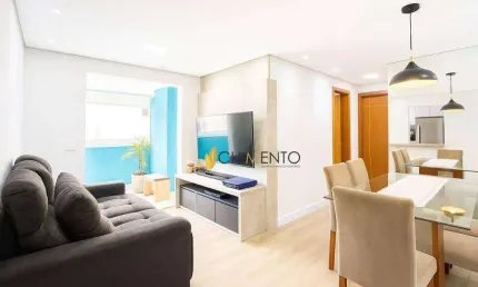 Apartamento com 2 dormitórios à venda, 60 m² por r$ 490.000,00 - vila valparaíso - santo andré/sp