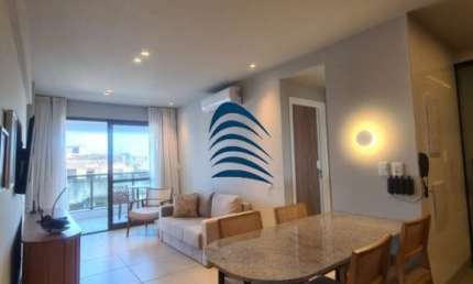 APARTAMENTO QUARTO E SALA, FINAMENTE DECORADO, 48 m², NASCENTE, VISTA MAR PARCIAL NA BARRA