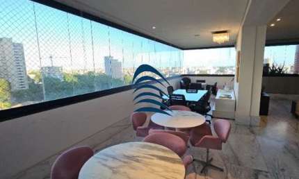 LE CORBUSIER - Horto Florestal | 4 Quartos (3 Suítes) | Vista Mar | Varanda Integrada e Área Social em Mármore Branco