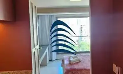 Studio zn barra, 22m², nascente, armários, decorado, projeto de iluminação, ar condicionado, andar alto, bem ventilado