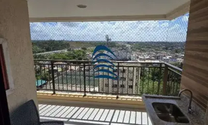 Excelente apartamento 2/4 com suíte, porteira Fechada, Varanda Gourmet e andar alto no Condomínio Stupendo Piatã, com 67,74 m², 1 vaga de garagem descoberta perto da portaria, Super ventilado.