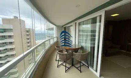 Apartamento a venda no evolution - jardim armação - 1/4 e sala - 55m² - vista mar - mobiliado