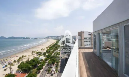 Cobertura com 3 dormitórios, 343 m² - venda por R$ 4.300.000,00 ou aluguel por R$ 18.625,00/mês - Boqueirão - Santos/SP