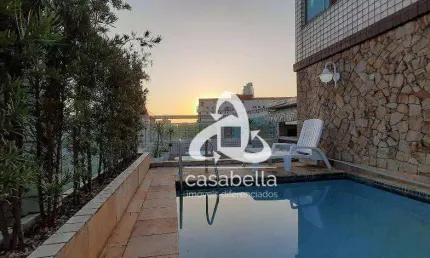 Cobertura com 4 dormitórios à venda, 283 m² por R$ 2.800.000,00 - Ponta da Praia - Santos/SP