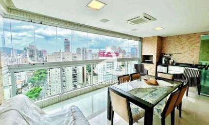 Apartamento com 3 dormitórios para alugar, 178 m² por R$ 22.000,02/mês - Gonzaga - Santos/SP
