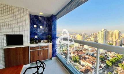 Apartamento com 2 dormitórios à venda, 114 m² por R$ 1.650.000,00 - Pompéia - Santos/SP