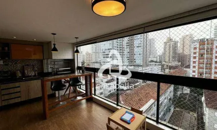 Apartamento com 2 dormitórios à venda, 97 m² por R$ 1.300.000,00 - Gonzaga - Santos/SP
