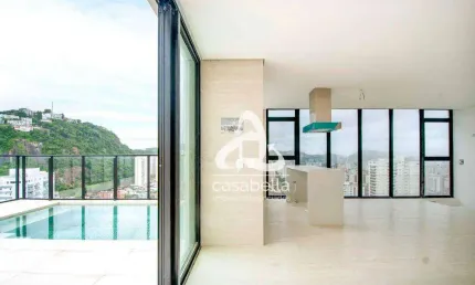 Cobertura com 3 dormitórios à venda, 160 m² por r$ 2.750.000,00 - josé menino - santos/sp