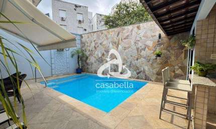 Casa com 4 dormitórios, 282 m² - venda por R$ 4.250.000,00 ou aluguel por R$ 18.000,01/mês - Ponta da Praia - Santos/SP