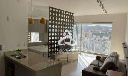 Apartamento com 1 dormitório para alugar, 44 m² por R$ 5.800,02/mês - José Menino - Santos/SP