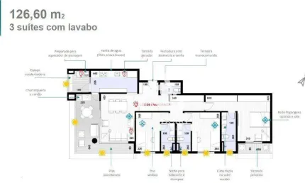 Apartamento com 3 dormitórios à venda, 126 m² por R$ 1.488.000,00 - Ponta da Praia - Santos/SP