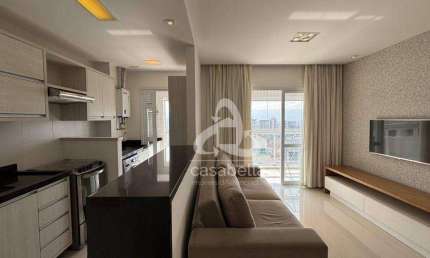 Apartamento com 1 dormitório para alugar, 57 m² por R$ 6.500,02/mês - Gonzaga - Santos/SP