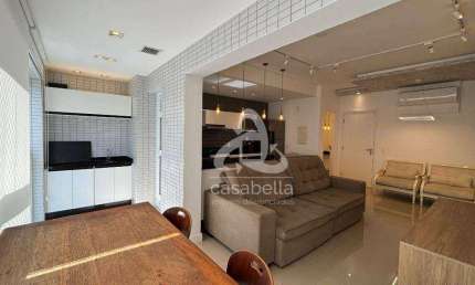 Apartamento com 1 dormitório para alugar, 57 m² por R$ 6.500,02/mês - Gonzaga - Santos/SP