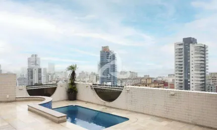 Cobertura com 4 dormitórios à venda, 339 m² por R$ 4.290.000,00 - Embaré - Santos/SP