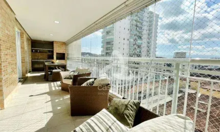 Apartamento com 4 dormitórios para alugar, 159 m² por R$ 11.502,00/mês - Gonzaga - Santos/SP