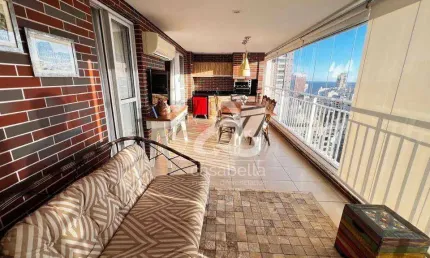 Apartamento com 3 dormitórios para alugar, 148 m² por r$ 15.002,00/mês - boqueirão - santos/sp