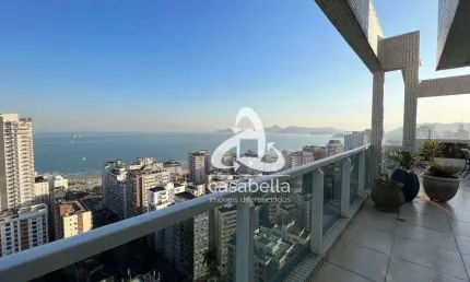 Cobertura com 4 dormitórios à venda, 330 m² por r$ 5.000.000,00 - boqueirão - santos/sp