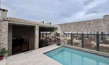Cobertura com 3 dormitórios à venda, 244 m² por r$ 2.535.000,00 - boqueirão - santos/sp
