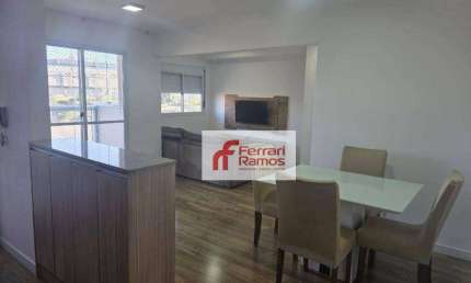 Apartamento com 1 dormitório para alugar, 61 m² por R$ 3.300/mês - Vila Endres - Guarulhos/SP, todo mobiliado