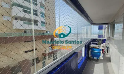 Apartamento em mongaguá, bairro jardim marina, 2 dormitórios sendo 1 suíte, sacada com vista mar, residencial com lazer, piscinas na cobertura