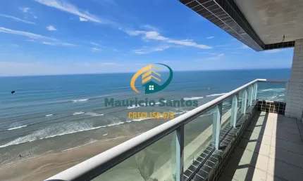 Apartamento em mongaguá, bairro vila anhanguera, 2 dormitórios sendo 1 suíte com vista permanente para o mar, residencial com lazer completo com piscina.