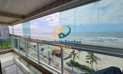 Apartamento em Mongaguá, bairro Vila São Paulo, mobiliado, vista permanente para o mar, 3 dormitórios sendo 1 suíte, sacada gourmet, Residencial com lazer.