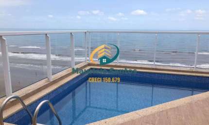 Apartamento Cobertura Duplex em Mongaguá, bairro Jardim Marina, mobiliado, espaçosa com 2 dormitórios sendo 1 suíte, piscina com vista para o mar!! Residencial com lazer!!