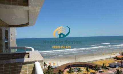 Apartamento em Mongaguá, bairro Vera Cruz, 2 dormitórios sendo 1 suíte, terraço gourmet, Residencial frente ao mar com lazer completo