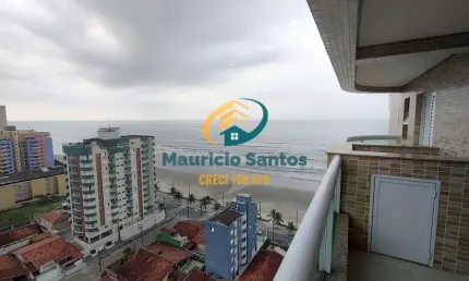 Apartamento em mongaguá, bairro vera cruz, 2 dormitórios sendo 1 suíte, terraço gourmet com vista para o mar, 2 vagas garagem, residencial frente ao mar e com lazer completo.