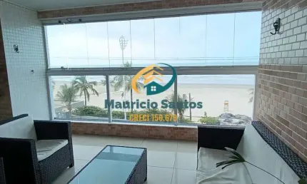 Apartamento em mongaguá, bairro vila são paulo, divisa com praia grande, mobiliado, frente ao mar, com 2 dormitórios sendo 1 suíte, residencial com lazer!