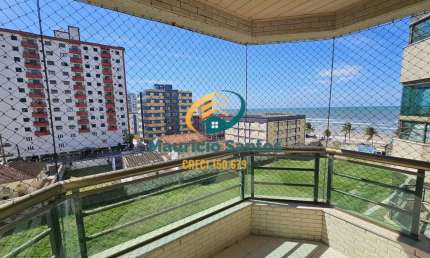 Apartamento em Mongaguá, bairro Jardim Marina, 1 suíte, banheiro social, sacada com churrasqueira, vista para o mar, Residencial com lazer completo, piscina aquecida.