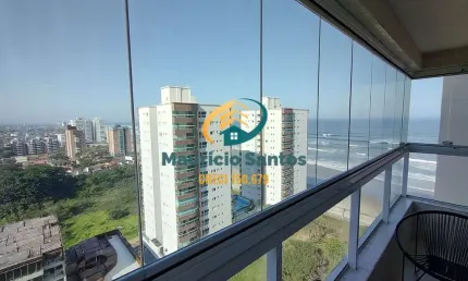 Apartamento em Mongaguá, bairro Vila São Paulo, mobiliado, 2 dormitórios sendo 1 suíte, sacada gourmet com vista para o mar, lazer completo frente para o mar!!