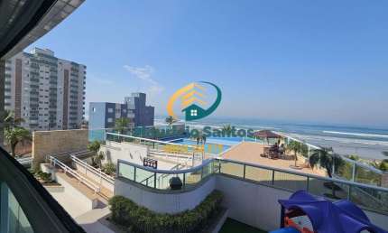Apartamento alto padrão em Mongaguá, bairro Vera Cruz, lazer completo, 3 dormitórios sendo 1 suíte, frente ao mar com piscina borda infinita.