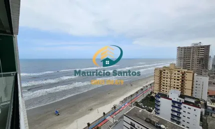 Apartamento em Mongaguá, bairro Vila São Paulo, semimobiliado, 2 dormitórios sendo 1 suíte, vista para o mar, Residencial frente ao mar com lazer completo, piscinas.