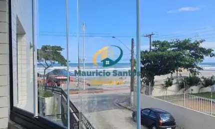 Apartamento em Mongaguá, bairro Vila São Paulo, 1 dormitório, sacada envidraçada com vista mar, Residencial próximo ao Centro, frente ao mar com elevador e garagem.