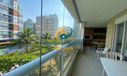 Apartamento Alto Padrão em Bertioga, Riviera de São Lourenço, mobiliado e decorado, 4 dormitórios sendo 2 suítes, ampla sacada gourmet, residencial com lazer completo.