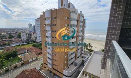 Apartamento em Praia Grande, bairro Jardim Real, 2 dormitórios sendo 1 suíte, 2 vagas, sacada gourmet com vista mar, Residencial frente ao mar com lazer completo!!