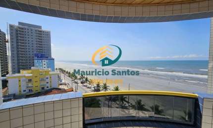 Apartamento em Mongaguá, bairro Vera Cruz, vista para o mar, 2 dormitórios sendo 1 suíte, Residencial frente ao mar!